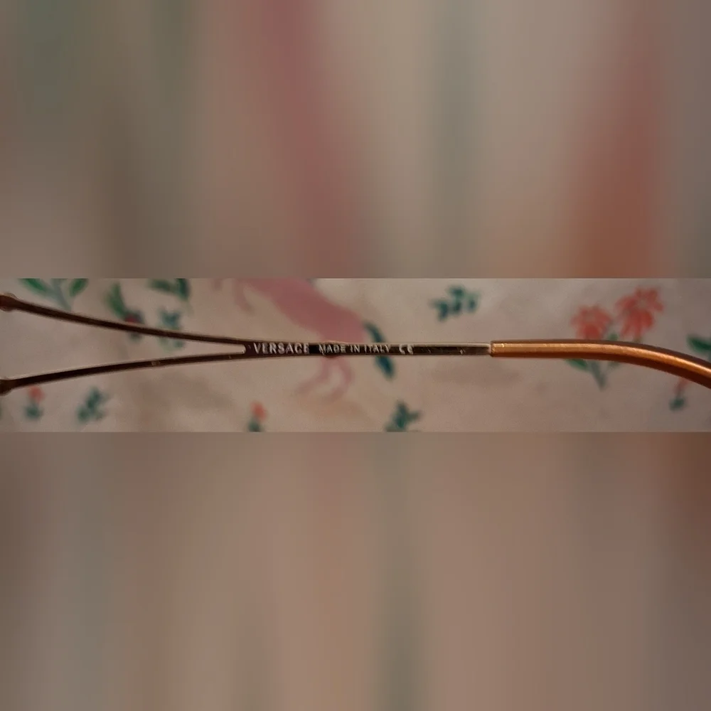 EUC Vintage Y2K Versace 1080B Gold Tone & Crystal Casual Reading Glasses Frames